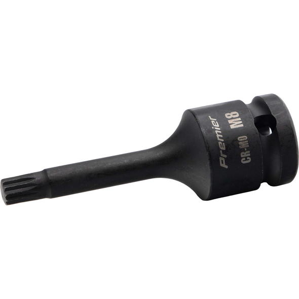 Sealey 1/2"Dr Impact Spline Socket Bit M8