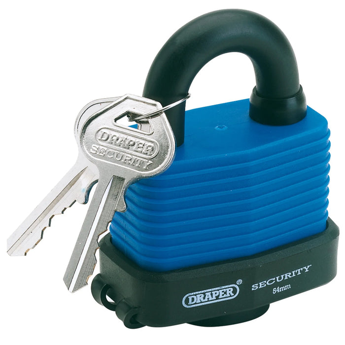 Draper Laminated Steel Padlock and 2 Keys with Hardened Steel
