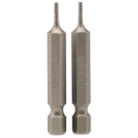 Draper Hexagonal Insert Bit, , 1/4" Hex, 50mm Long (Pack of 2) 1.5-6
