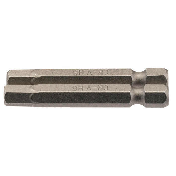 Draper Hexagonal Insert Bit, , 1/4" Hex, 50mm Long (Pack of 2) 1.5-6