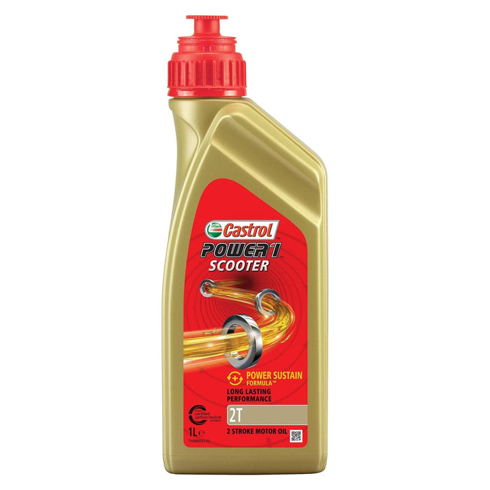 Castrol Power 1 Scooter 2T - 2 Stroke - Semi Synthetic - 1 Litre Castrol - Town Tools 