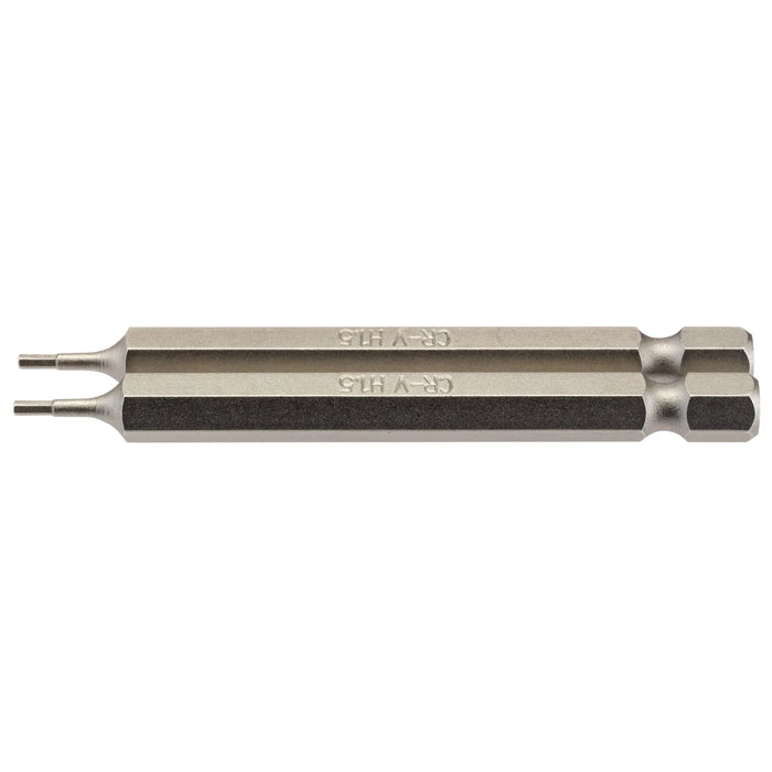 Draper Hexagonal Insert Bit, , 1/4" Hex, 75mm Long (Pack of 2) 1.5-6