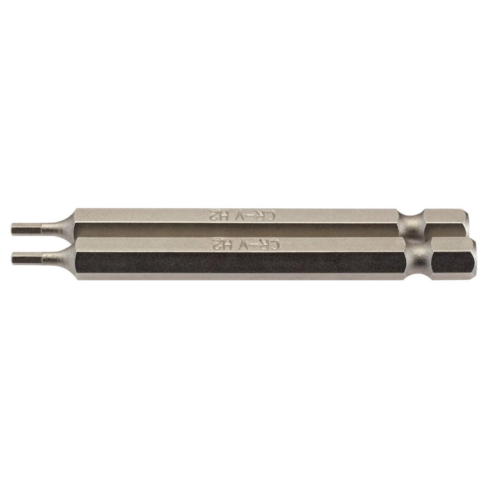 Draper Hexagonal Insert Bit, , 1/4" Hex, 75mm Long (Pack of 2) 1.5-6