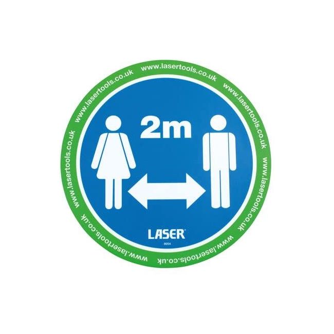 Laser Laser Tools Floor Sticker 2m Distancing 6pc x 2 61701 Laser - Town Tools 