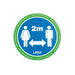 Laser Laser Tools Floor Sticker 2m Distancing 6pc x 2 61701 Laser - Town Tools 