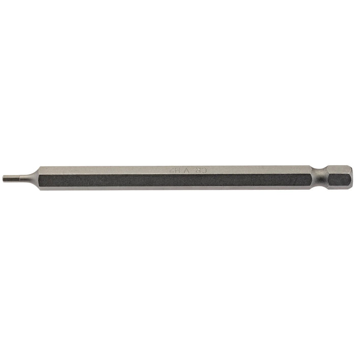 Draper Hexagonal Insert Bit, , 1/4" Hex, 100mm Long (Pack of 1) 1.5-6