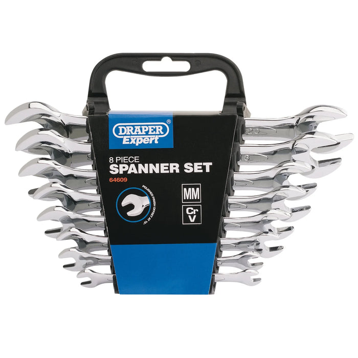 Draper Expert Metric Double Open Ended Spanner Set (8 Piece) - 5055/8/MM