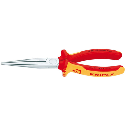 Draper Knipex 26 16 200 SBE Fully Insulated Long Nose Pliers, 200mm 81246 Draper - Town Tools 