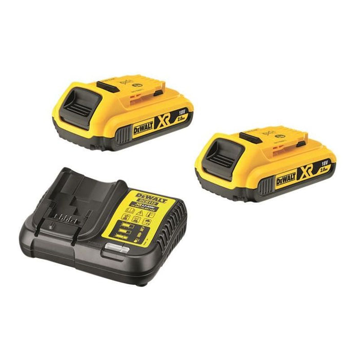 Dewalt Power Tools DCB183 2C 18V Battery & Charger Pack - 2 x 2Amp Batteries + 1 x DCB112 Charger DeWALT Power Tools - Town Tools