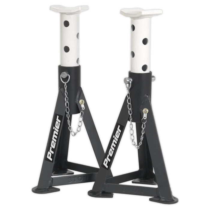 Sealey AXLe Stands (Pair) 3 Tonne Capacity per Stand White AS3