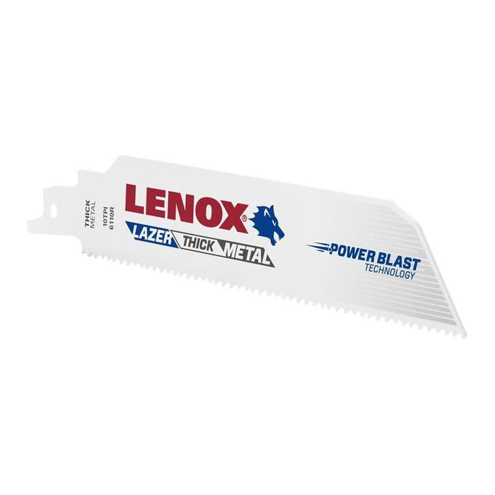 Lenox MetalWolf Wave Edge Reciprocating Saw Blade 152 x 25 x 1.07mm 10 TPI (Pack 5) LENOX - Town Tools