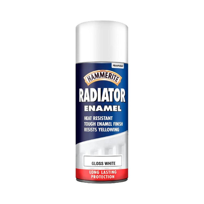 Hammerite Radiator Aerosol Paint - Gloss White - 400ml Hammerite - Town Tools 