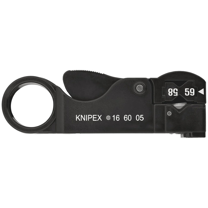 KNIPEX 16 60 05SB Adjustable Co-Axial Stripping Tool, 105mm - 16 60 05 SB