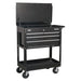 Sealey Heavy-Duty Mobile Tool & Parts Trolley with 4 Drawers & Lockable Top Blac Sealey - Town Tools 