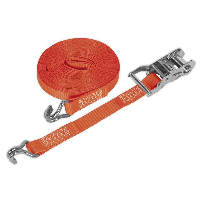 Sealey Ratchet Tie Down 25mm x 6m Polyester Webbing 1500kg Breaking Strength Sealey - Town Tools 