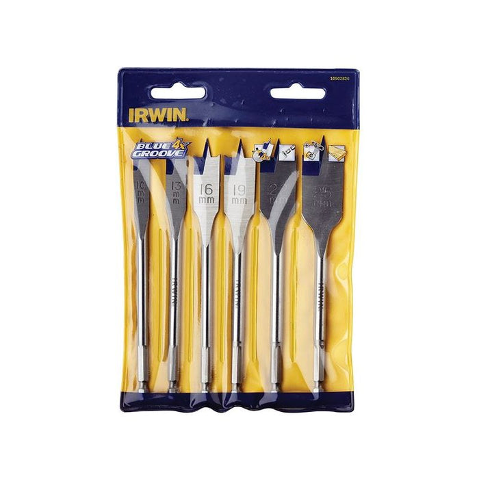 Irwin® Blue Groove 4X Flat Bit Set, 6 Piece IRWIN® - Town Tools