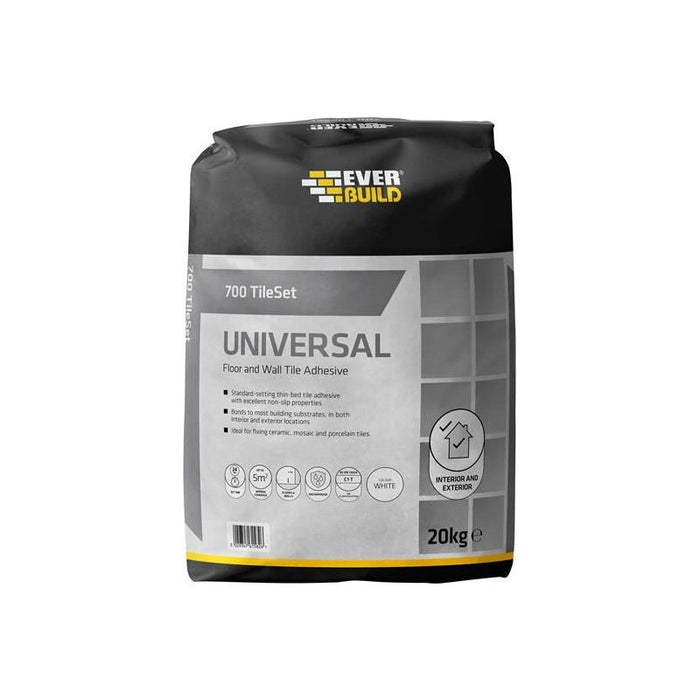 Everbuild Sika 700 TileSet Universal Grey 20kg Everbuild Sika - Town Tools