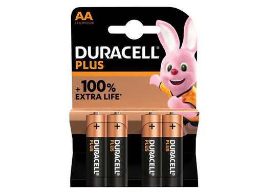Duracell AA Cell Plus Power +150% Batteries (Pack 4) Duracell - Town Tools