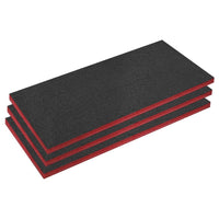 Sealey Easy Peel Shadow Foamï Red/Black 50mm Pack of 3 SFPK50R