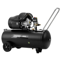Draper 230V 100L Direct Drive V-Twin Air Compressor, 2.2kW/3hp - DA100/412TV