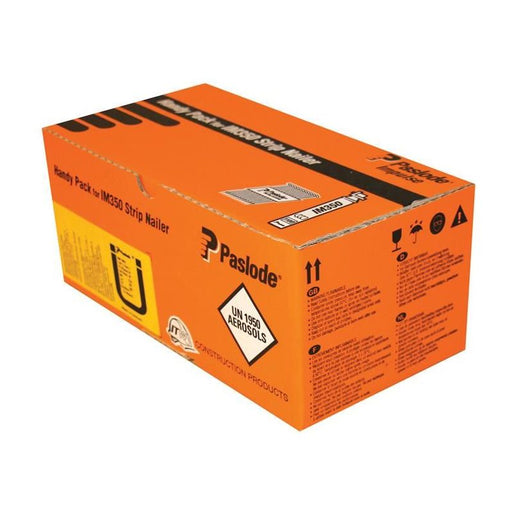 Paslode 3.1 x 75mm 350 Ring Nails Stainless Steel Finish Box of 1100 + 1 Fuel Cell Paslode - Town Tools