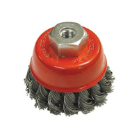 Faithfull Wire Cup Brush Twist Knot 65mm M10x1.5, 0.50mm Steel Wire