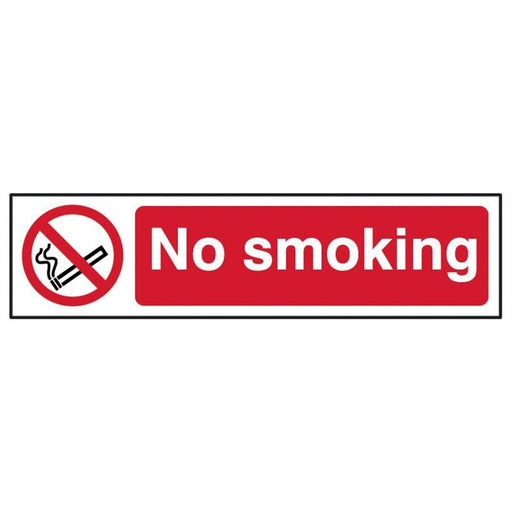 Scan No Smoking - PVC Sign 200 x 50mm Scan - Town Tools
