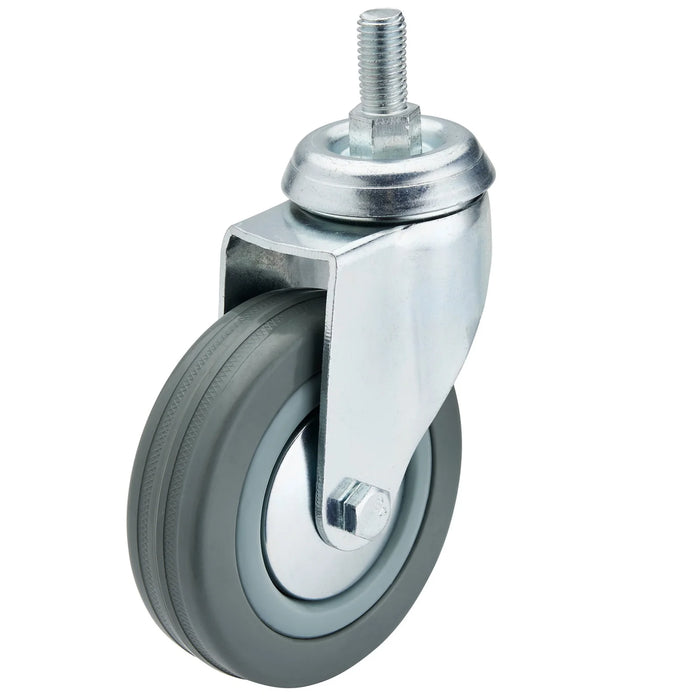 Draper Swivel Bolt Fixing Rubber Castor, 100mm Diameter, S.W.L. 80kg - 602100B