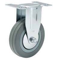 Draper Fixed Plate Fixing Rubber Castor, 100mm Diameter, S.W.L. 80kg - 602100F