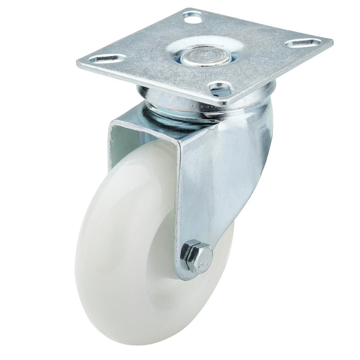 Draper Swivel Plate Fixing Nylon Wheel, 75mm Diameter, S.W.L. 70kg - 60475P