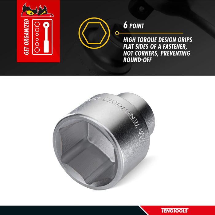 Teng Tools 3/4" Socket 6 pt Metric 50mm Teng Tools - Town Tools 