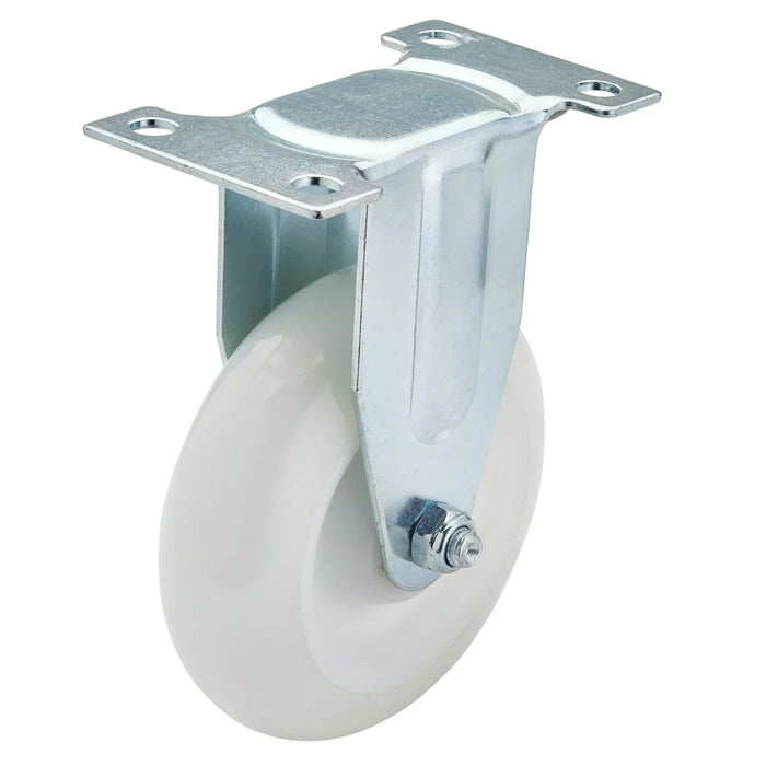 Draper Fixed Plate Fixing Nylon Wheel, 100mm Diameter, S.W.L. 125kg - 604100F