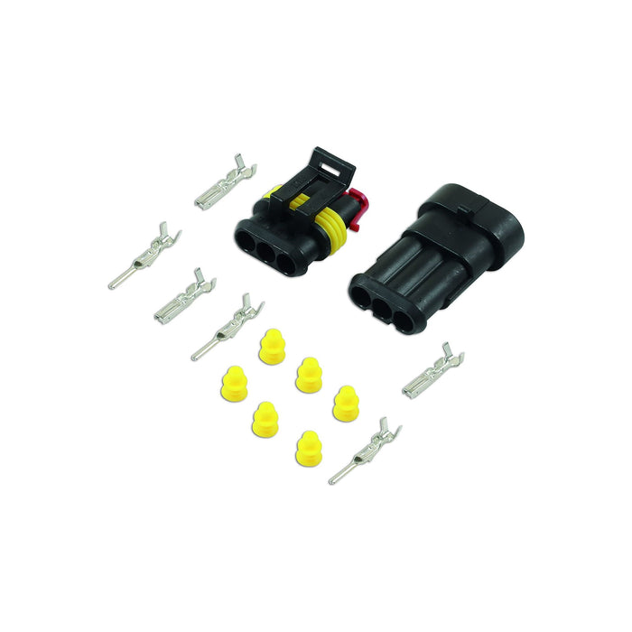 Connect Automotive Electric Supaseal Connector Kit 3 Pin 14pc 37228 Tool Connection - Town Tools 