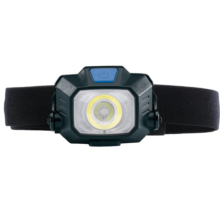 Draper COB/SMD LED Wireless/USB Rechargeable Head Torch, 6W, 400 Lumens, USB-C