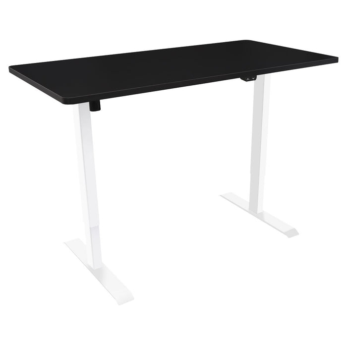 Dellonda Single Motor Adjustable-Height Electric Sit/Stand Desk - Black Desktop