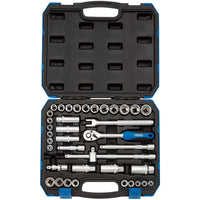 Draper Combined MM/AF Socket Set, 3/8" Sq. Dr. (39 Piece) 16361