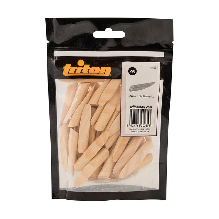 Triton Pocket-Hole Plugs 50pk Pine Triton - Town Tools 