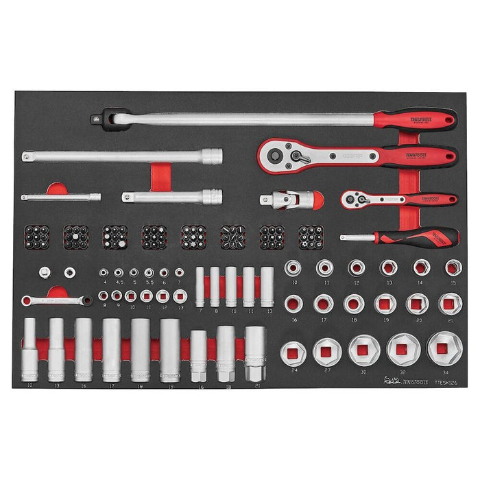 Teng Tools 26" Classic Cabinet FOAM Tool Kit 179 Pieces Red Teng Tools - Town Tools 