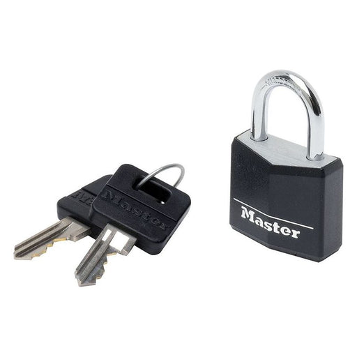 Master Lock Aluminium Black Vinyl Cover 30mm Padlock 4-Pin Master Lock - Town Tools