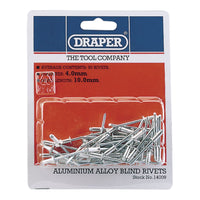Draper Blind Rivets, 4 x 10mm (50 Piece) 14009