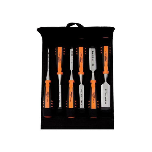 Bahco 424-P Bevel Edge Chisel Set 6 Piece in Pouch Bahco - Town Tools