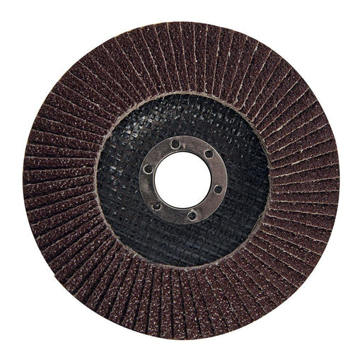 Silverline Aluminium Oxide Flap Disc 125mm 40 Grit Silverline - Town Tools 