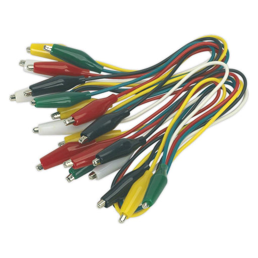 Sealey Jumper Test Lead Set 5 Pairs 450mm VS222 Sealey - Town Tools 