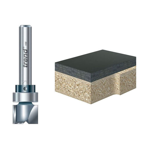 Trend 46/90 x 1/4 TCT 90° Shank Mounted Template Profiler 15.9 x 25mm Trend - Town Tools