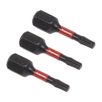 Sealey TRX-Star* T10 Impact Power Tool Bits 25mm 3pc AK8215
