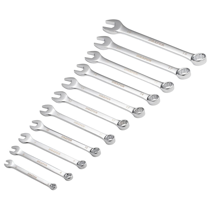 Draper HI-TORQ® Metric Combination Spanner Set, 6-19mm (11 Piece) - 8238/11/MM/O