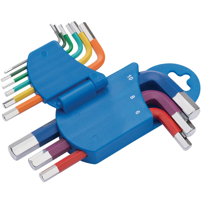 Draper Expert Metric Coloured Short Arm Hex. Key Set (9 Piece) - SCHKS/9