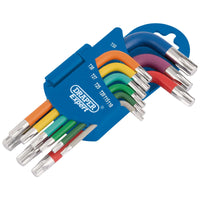 Draper Expert TX-STAR® Metric Coloured Short Arm Key Set (9 Piece) - SCTXKS/9