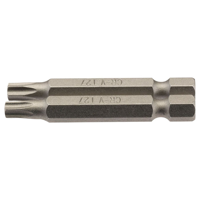 Draper TX-STAR Insert Bit, 1/4" Hex, 50mm Long, T27 (Pack of 2) Draper - Town Tools 