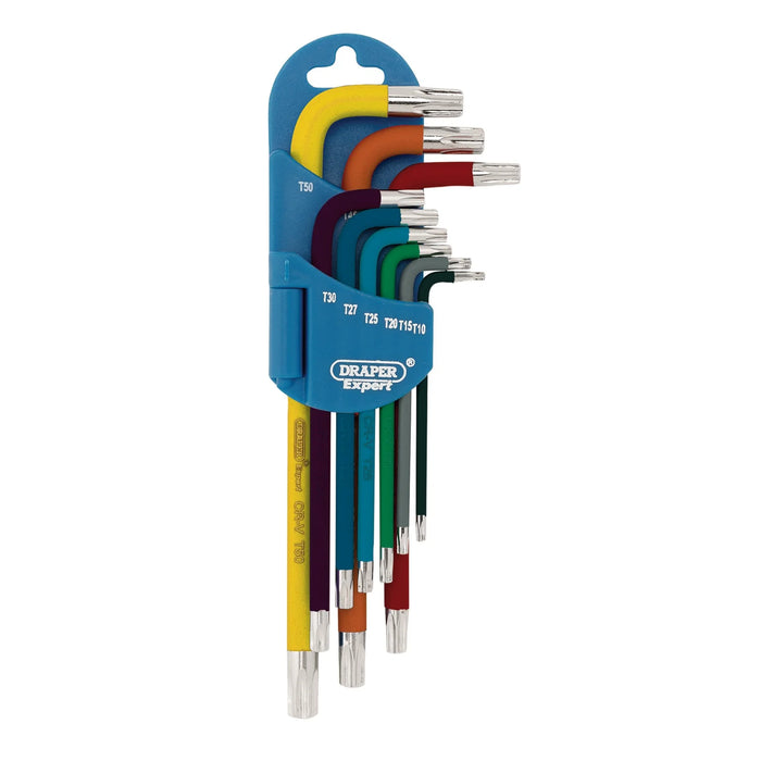 Draper Expert TX-STAR® Metric Coloured Long Arm Key Set (9 Piece) - LCTXKS/9